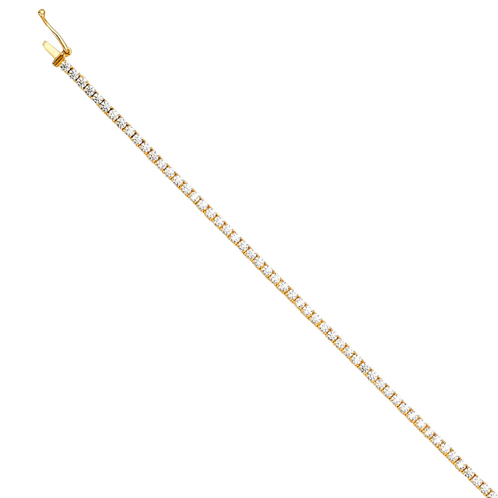 14K Gold Iced Bracelet