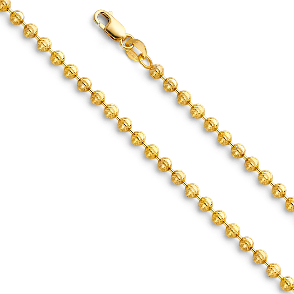 Moon-Cut Bead Necklace