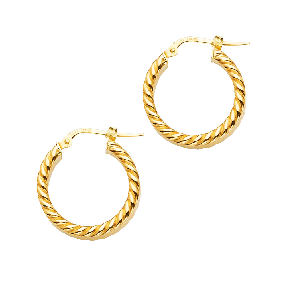 Ribbed Hoop Earrings