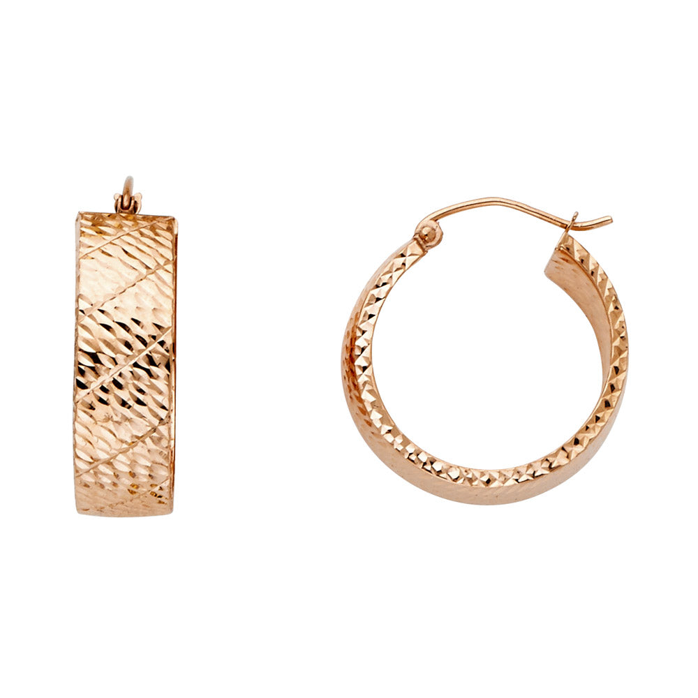 Inferno Rose Gold Hoop Earrings