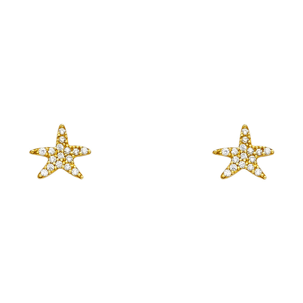 Star Fish Studded Earrings