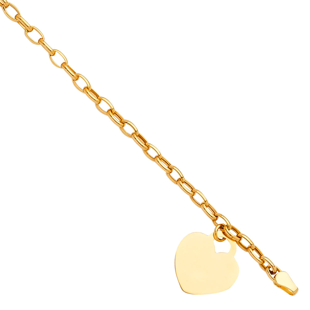 Bracelet with Customizable Heart Plate