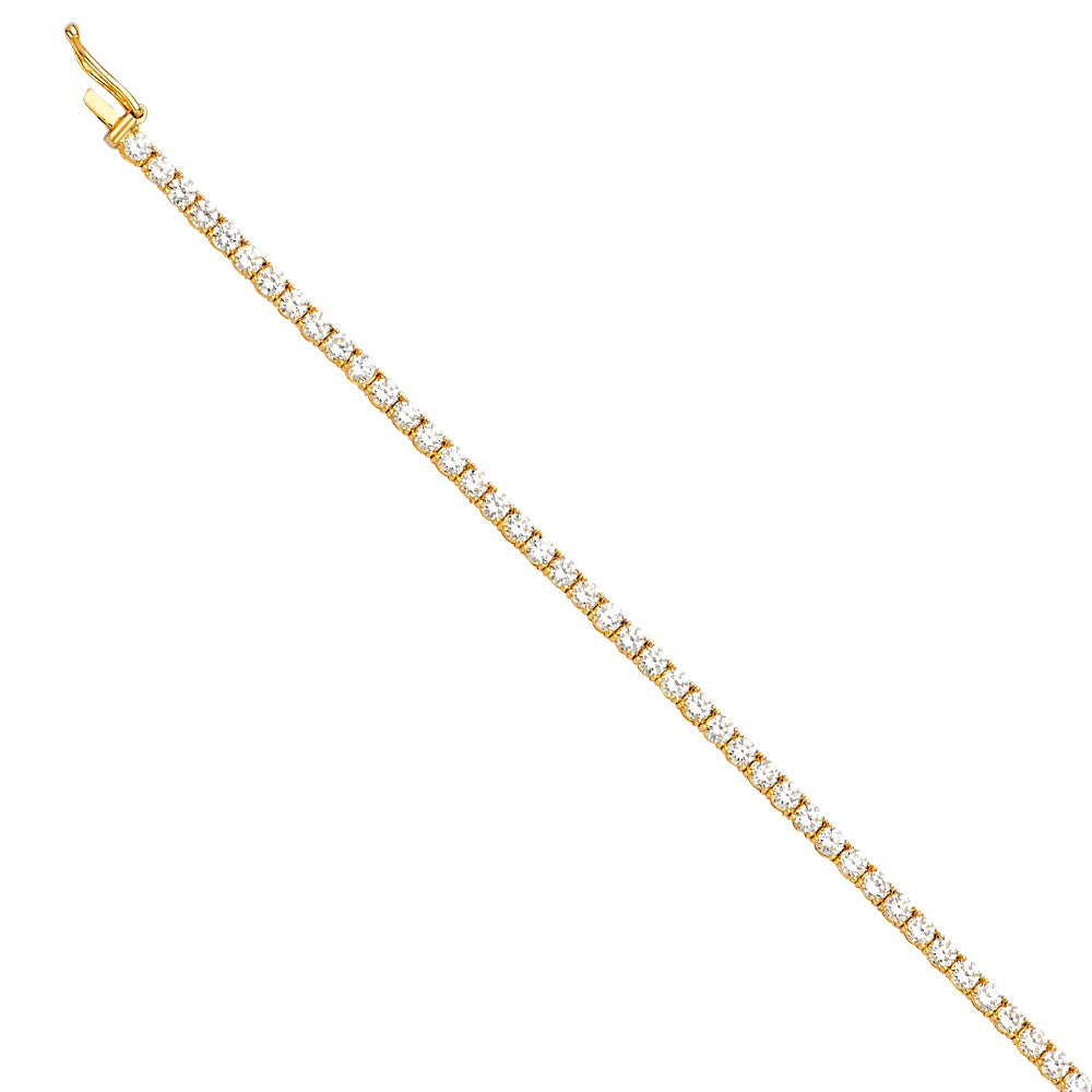 14K Gold Iced Bracelet