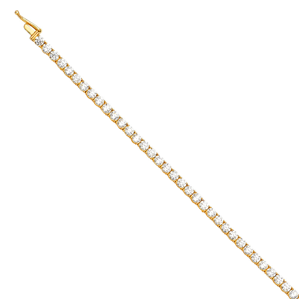 14K Gold Iced Bracelet