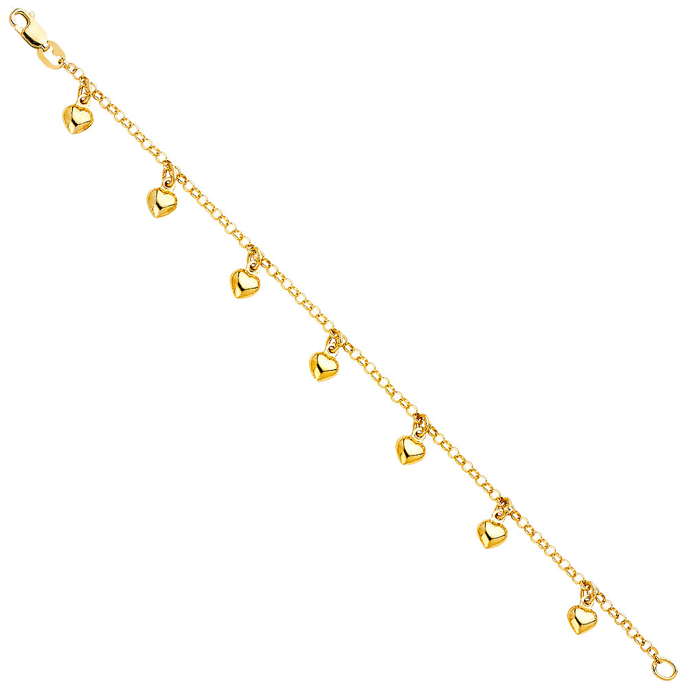 Valentine Gold Heart Bracelet