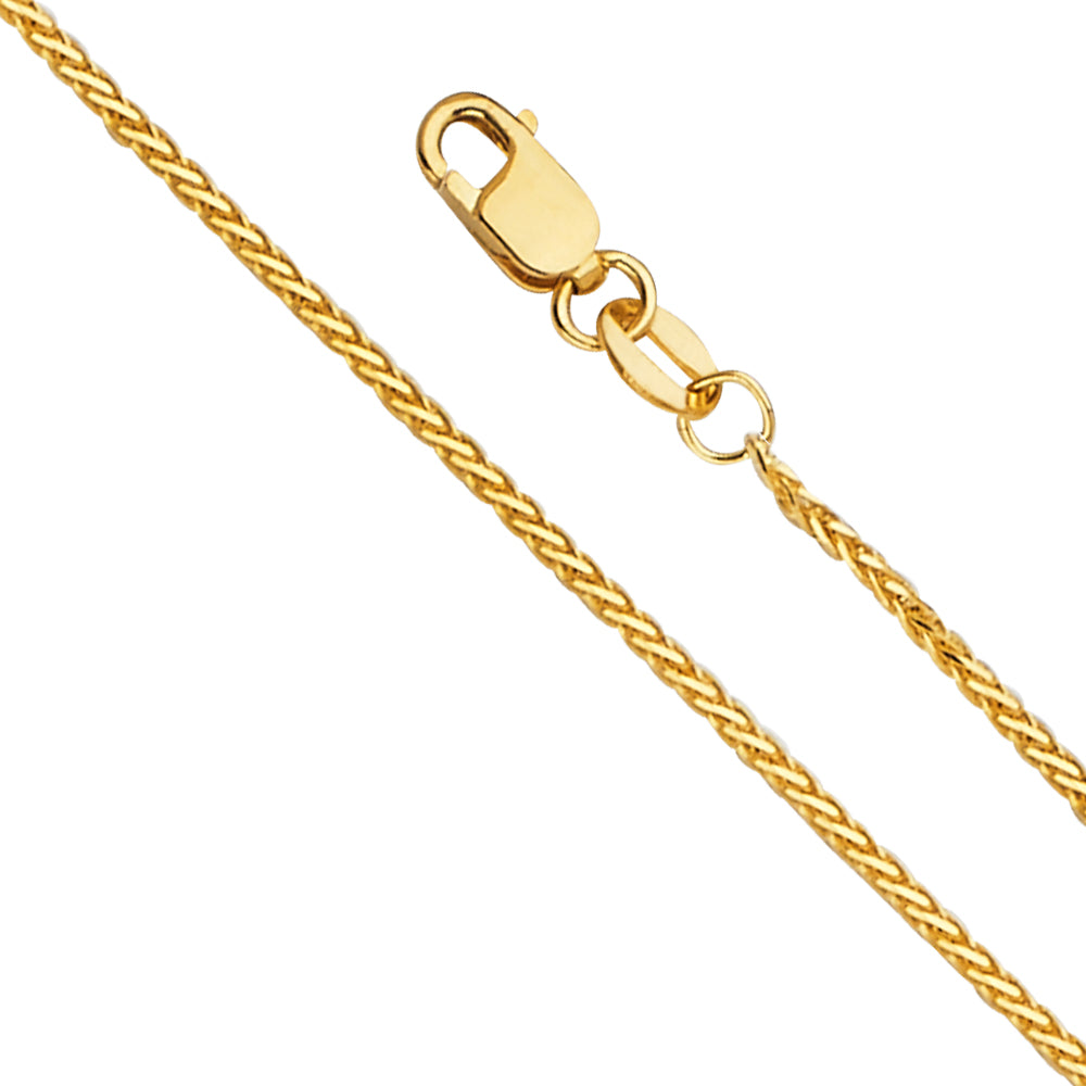 Shiny Round Wheat Chain Necklace