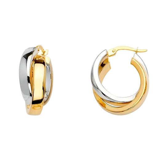 Duo-color Hoop Earrings