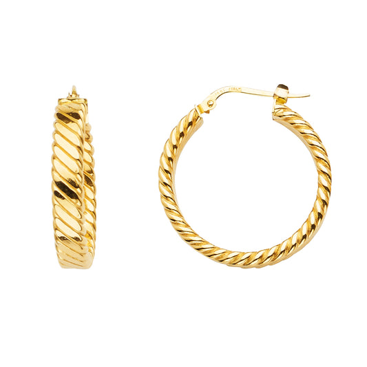 Ribbed Hoop Earrings