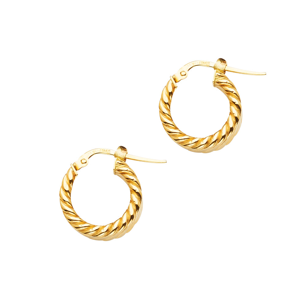 Ribbed Hoop Earrings