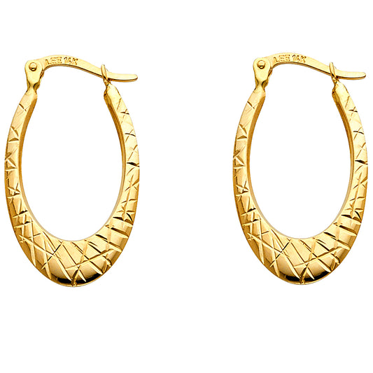 Bali Oval Hoop Earrings