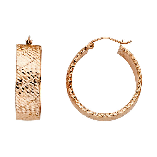 Inferno Rose Gold Hoop Earrings